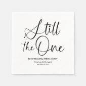 一スタイリッシュつの誓結婚の更新 スタンダードカクテルナプキン (正面)