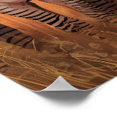 一ストライプの致:シマウマが立ち並ぶ ポスター (角)