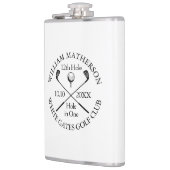 一パーソナライズされたつのにゴルフホモダンークラシックル フラスク (左)