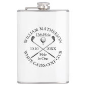 一パーソナライズされたつのにゴルフホモダンークラシックル フラスク (正面)