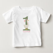 一パーソナライズされたつ間抜けの誕生日 ベビーTシャツ (正面)