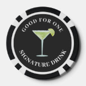 一パーソナライズされた結婚つの飲み物に良い ポーカーチップ (裏面)