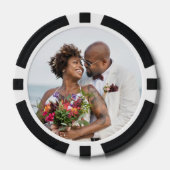 一パーソナライズされた結婚杯で良い写真 ポーカーチップ (正面)
