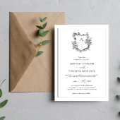 一フォーマルつの結婚式招待状でQRコードをクレスト 招待状