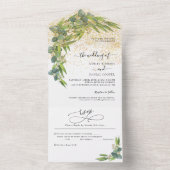 一ミニマルつのInviでポピーエレガントな結婚式 オールインワン招待状 (内側)