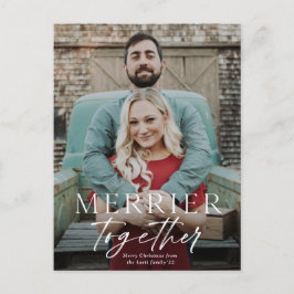 一メリー緒に全血の写真メリークリスマス シーズンポストカード