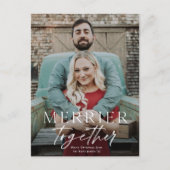一メリー緒に全血の写真メリークリスマス シーズンポストカード (正面)