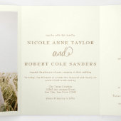 一モダンつにまとめて | 2フォト結婚式招待状 三つ折りプログラム (内部中)