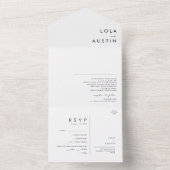 一モダンつの招待状 オールインワン招待状 (内側)