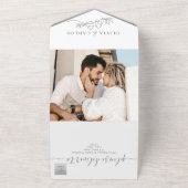 一モダンつの結婚Invitaでミニマルな脚本 オールインワン招待状 (外側)