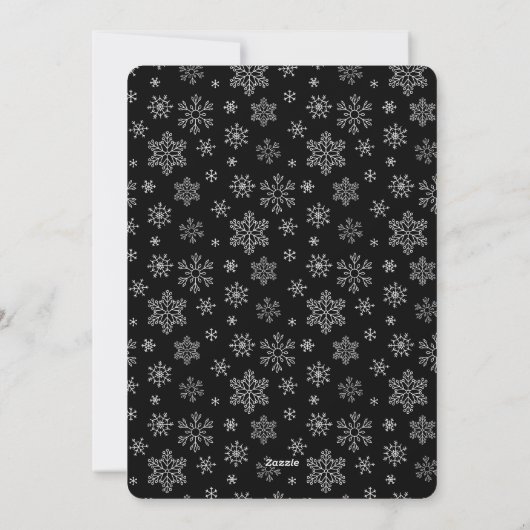 一モダンミニマル枚の写真のクリスマス素朴休暇 シーズンカード (裏面)