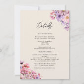 一モダン人の中の花のモノグラム結婚 招待状 (裏面)