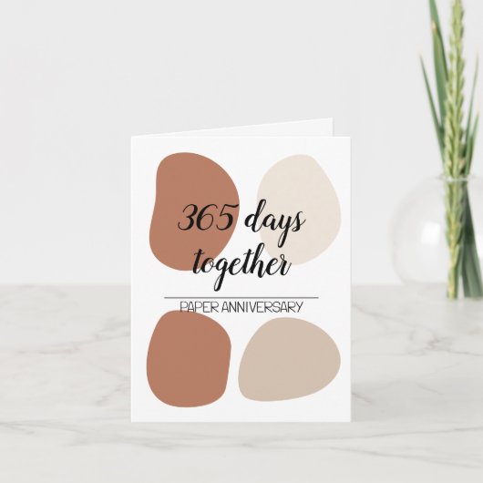 一モダン年結婚記念 カード (正面)