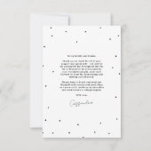 一モダン枚のシンプル写真の卒業 サンキューカード (裏面)