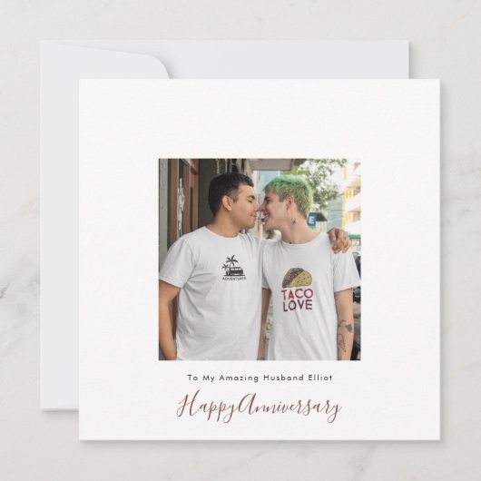 一モダン枚の写真LGBTゲイ愛の夫の記念日 (正面)