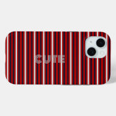一モダン角ストライプの Case-Mate iPhoneケース (裏面 (横))