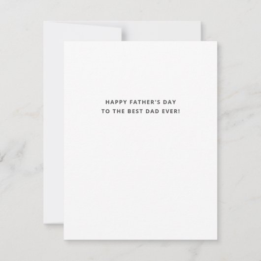 一ユーモアのある番パパ父の日札 カード (裏面)