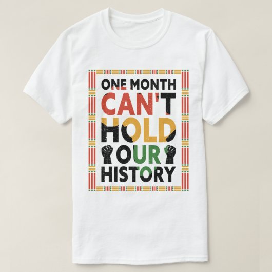 一ヶ月では歴史Tシャツが持ち越せない Tシャツ (デザイン正面)