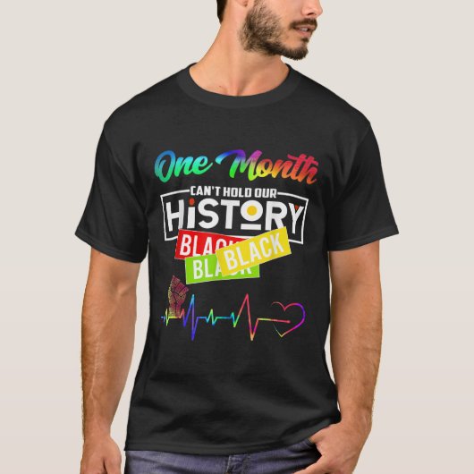一ヶ月の歴史を持つアフリカの黒人は彼の Tシャツ (正面)