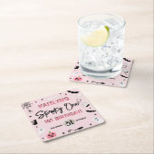 一不気味つ!ガールズハロウィーン1st誕生日パーティー スクエアペーパーコースター (インサイチュ)