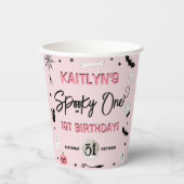 一不気味つ!ガールズハロウィーン1st誕生日パーティー 紙コップ (正面)