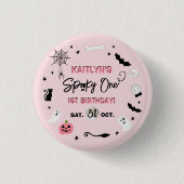 一不気味つ!ガールズハロウィーン1st誕生日パーティー 缶バッジ (正面)