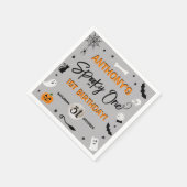 一不気味つ!ハロウィーン1回目の誕生日パーティー スタンダードカクテルナプキン (角)