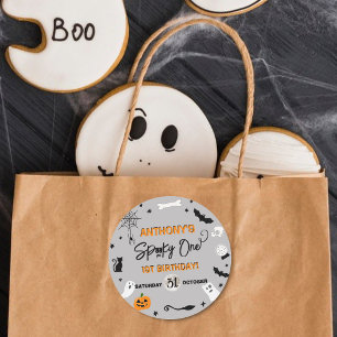 一不気味つ!ハロウィーン1回目の誕生日パーティー ラウンドシール