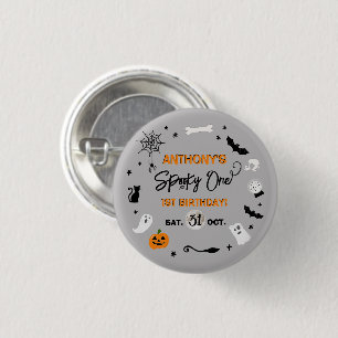 一不気味つ!ハロウィーン1回目の誕生日パーティー 缶バッジ