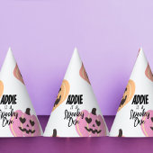 一不気味つ |ハロウィーン1回目の誕生日 |ピンクカボチャ パーティーハット