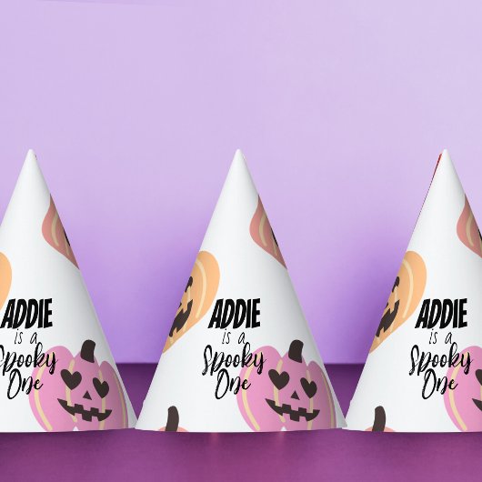 一不気味つ |ハロウィーン1回目の誕生日 |ピンクカボチャ パーティーハット