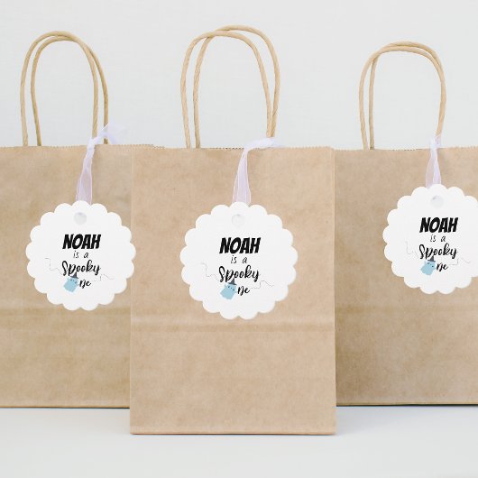 一不気味つ |ハロウィーン1回目の誕生日 |青ミニマル色 フェイバータグ