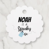 一不気味つ |ハロウィーン1回目の誕生日 |青ミニマル色 フェイバータグ (裏面)