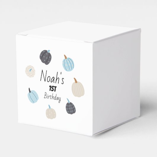 一不気味つ |ハロウィーン1回目の誕生日 | Blue Pumpkin フェイバーボックス (正面サイド)