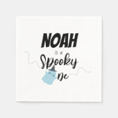 一不気味つ |ハロウィーンBデイナプキン |青ミニマル色 スタンダードカクテルナプキン (正面)