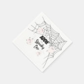一不気味つ |ハロウィーンB-Dayナプキンス |ピンクの幽霊 スタンダードカクテルナプキン (角)