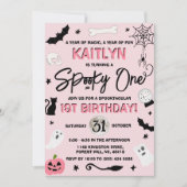 一不気味つ!女子ハロウィーン1回目の誕生日 招待状 (正面)