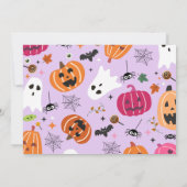 一不気味つ！女子ハロウィーン1回目の誕生日 招待状 (裏面)