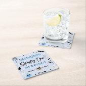 一不気味つ!男の子ハロウィーン1st誕生日パーティー スクエアペーパーコースター (インサイチュ)