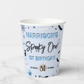 一不気味つ！男の子ハロウィーン1st誕生日パーティー 紙コップ (裏面)