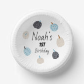 一不気味つ |誕生日の食器 | Blue Pumpkin ペーパーボウル (正面)