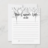 一不気味つ |誕生日タイムカプセルのメモ |ピンク ノートカード (正面)