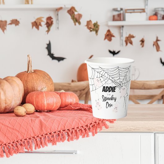 一不気味つ | 1stバースデーカップ |ピンクの幽霊 紙コップ