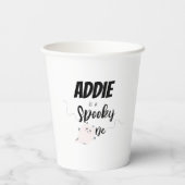 一不気味つ | 1stバースデーカップ |ピンク幽霊 紙コップ (裏面)