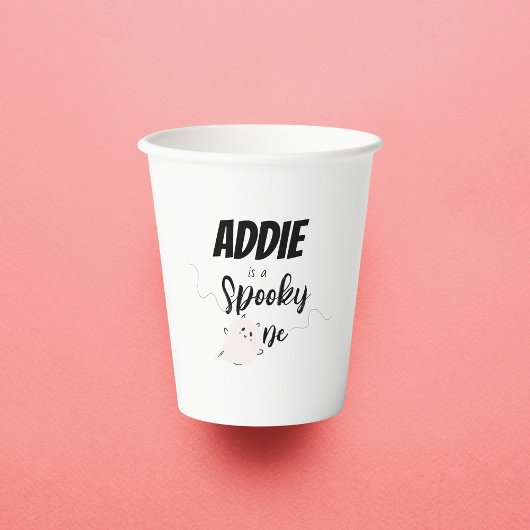 一不気味つ | 1stバースデーカップ |ピンク幽霊 紙コップ