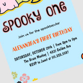 一不気味幽霊Groovy Halloween 1st誕生日 招待状