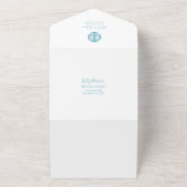 一中国のつのエレガント結婚式の招待のフローラ オールインワン招待状 (外側)