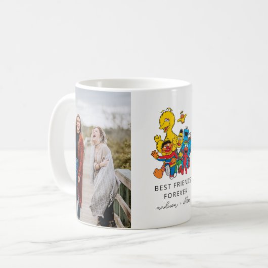 一二三セサミストリート |母の写真コラージュ コーヒーマグカップ (正面左)