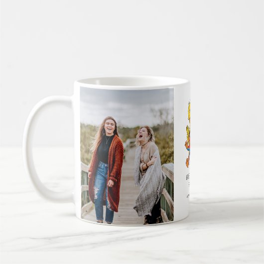 一二三セサミストリート |母の写真コラージュ コーヒーマグカップ (左)