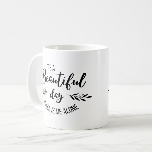 一人おもしろいで過ごす美しい離れ日だ コーヒーマグカップ (正面左)